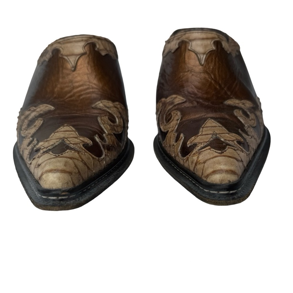 Donald J Pliner Women’s 6.5 Western Tooled Leather Mules - Picture 6 of 15